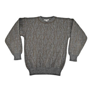 Vintage Unionbay Abstract Knit Sweater Men’s M Gray Brown Taiwan 90s Pullover